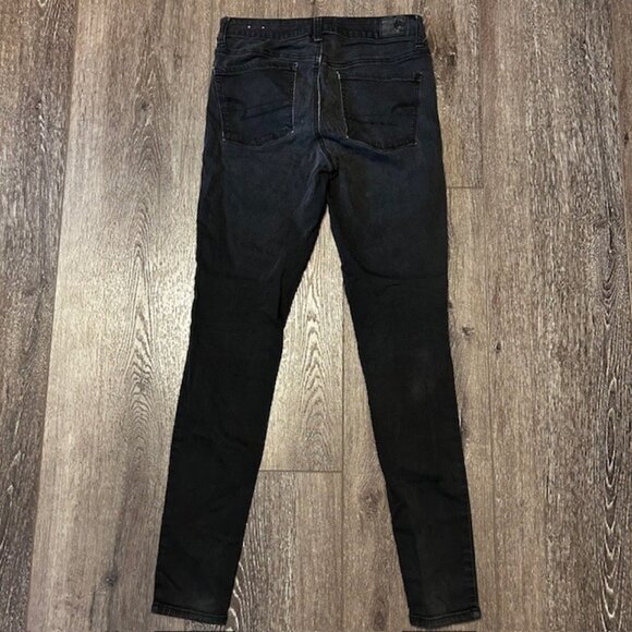 AMERICAN EAGLE Jeans Women’s Size 4 Black Hi-Rise Jegging Super Super Stretch - Picture 6 of 7